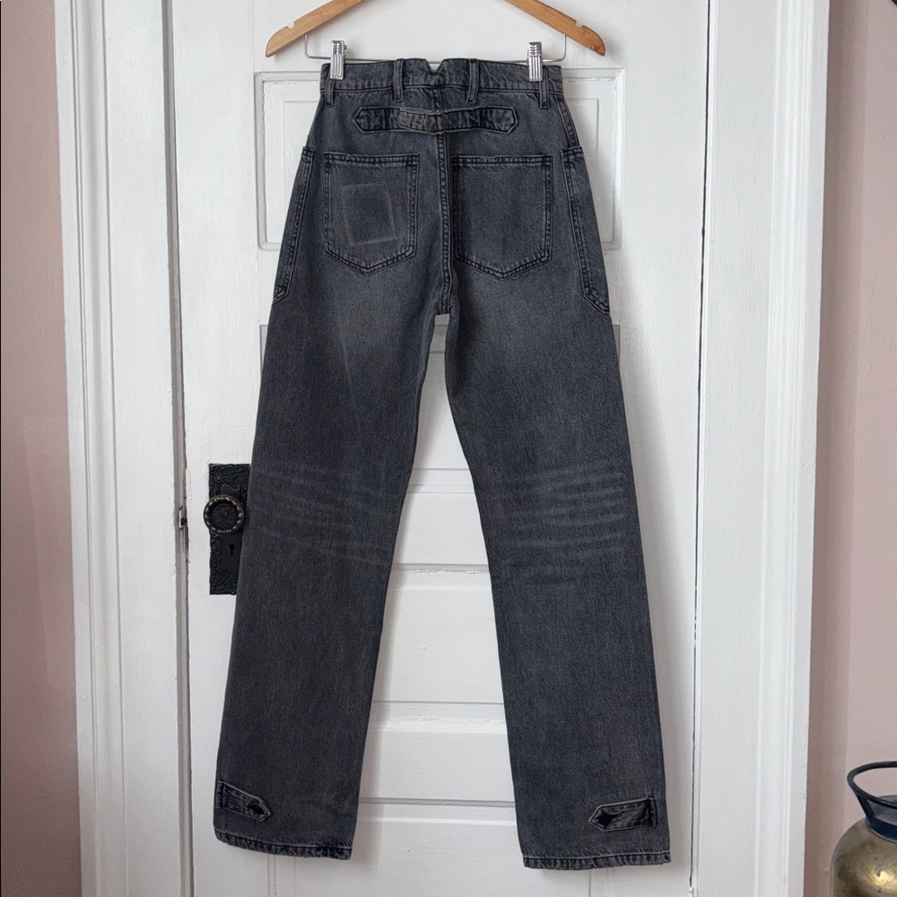 SANDRINE ROSE X FREE PEOPLE STRAIGHT LEG UTILITY JEANS - Picture 4 of 10